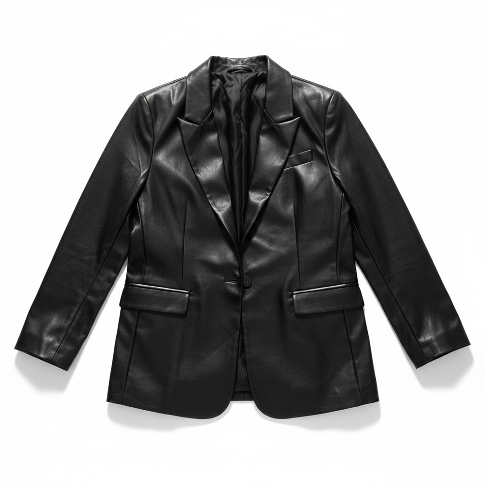 The Drop Women's Black Leather Jacket size M